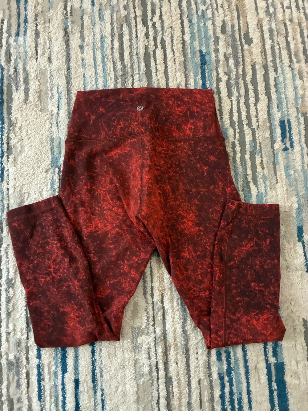 Lululemon Leggings Womens 6 Camo High Rise Capri Activewear Gym & Running